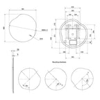 VikingBad Maya Speil med LED-lys