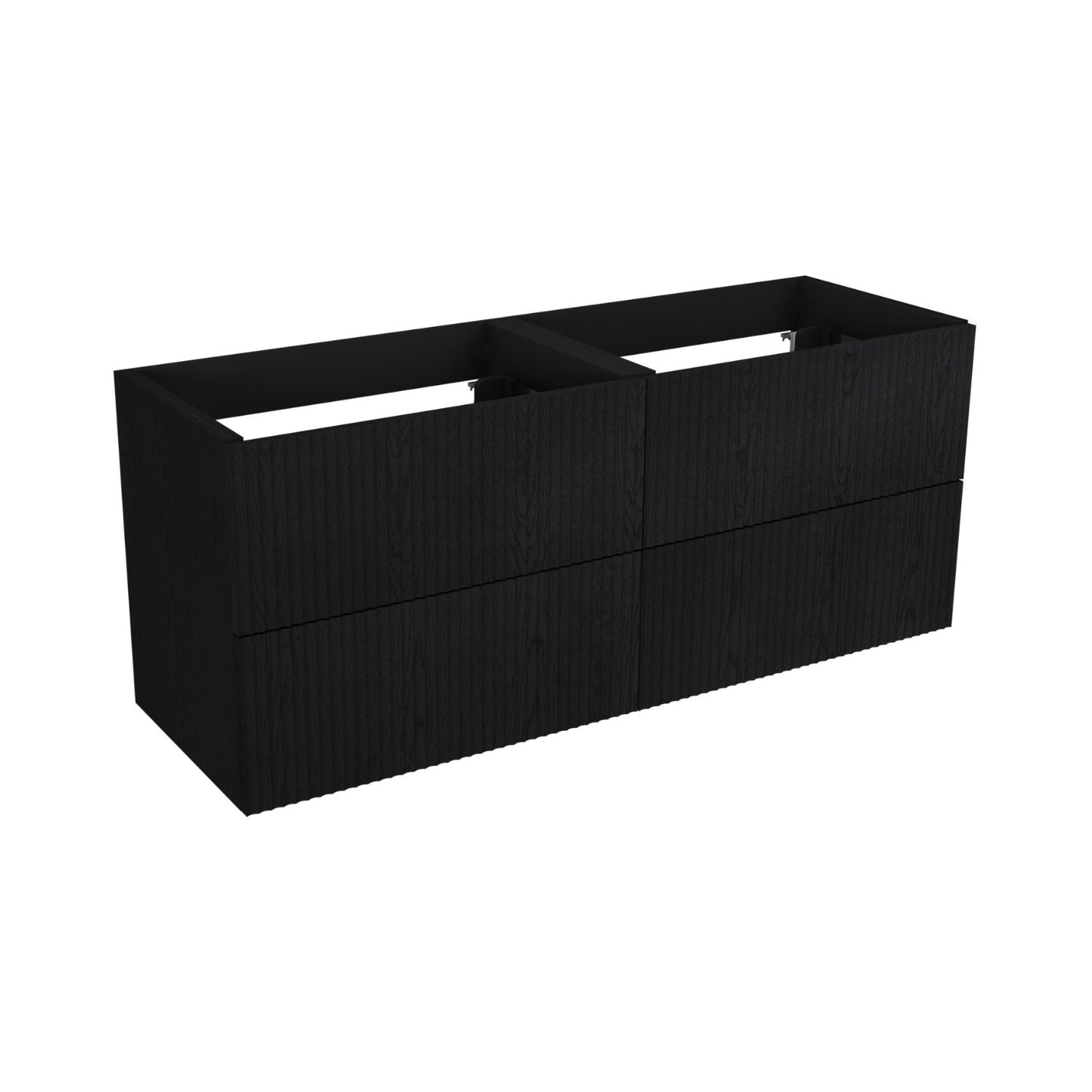 VikingBad MIE bølge Servantskap 120DBL 4 skuffer Svart matt / 120cm dobbel VikingBad Servantskap VB-116891
