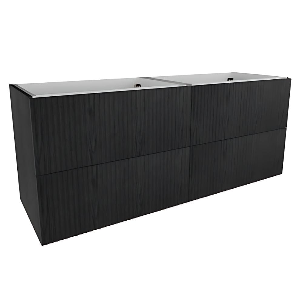 VikingBad MIE bølge Servantskap Svart eik / 140cm dobbel VikingBad Servantskap VB-116894