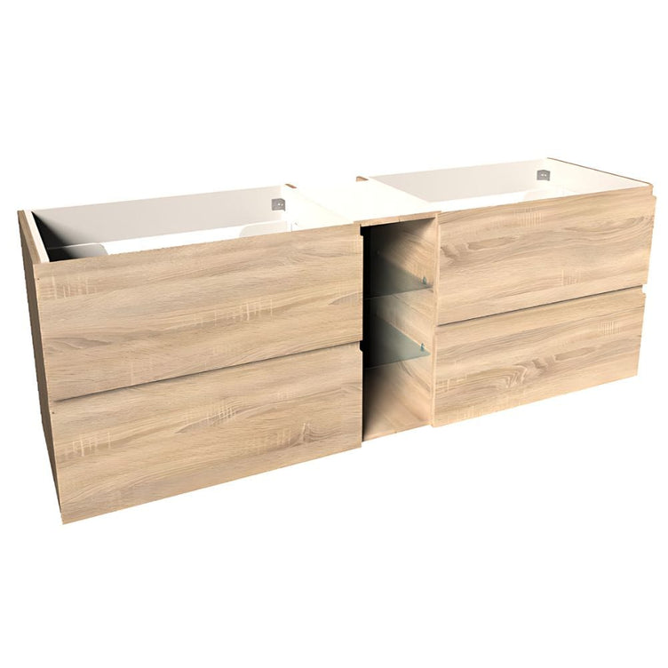 VikingBad MIE FINGERGREP DBL Servantskap åpen glasshylle