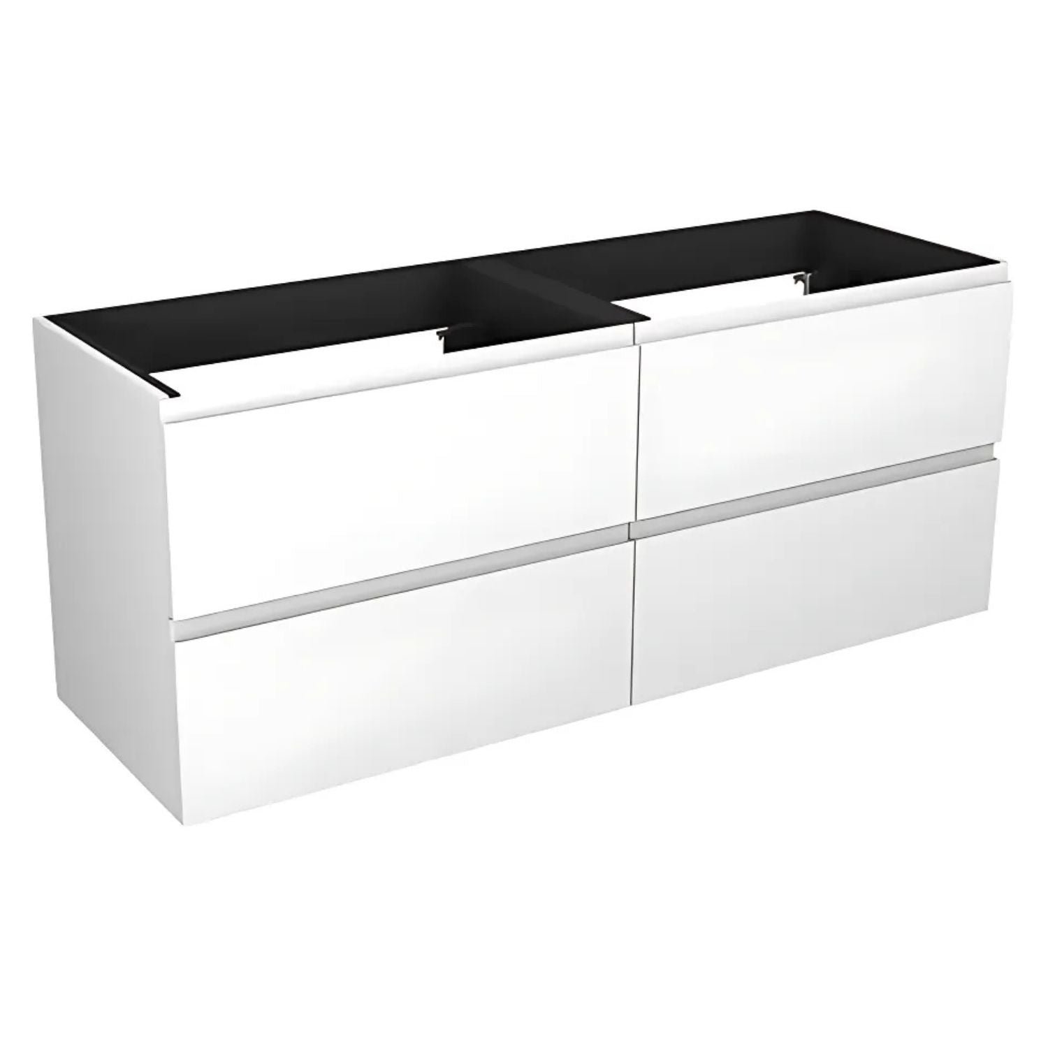 VikingBad MIE FINGERGREP Servantskap Hvit høyglans / 140cm dobbel VikingBad Servantskap VB-111992