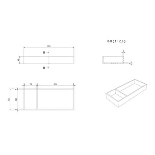 VikingBad MIE Skuffeinnredning - Innsats 13cm