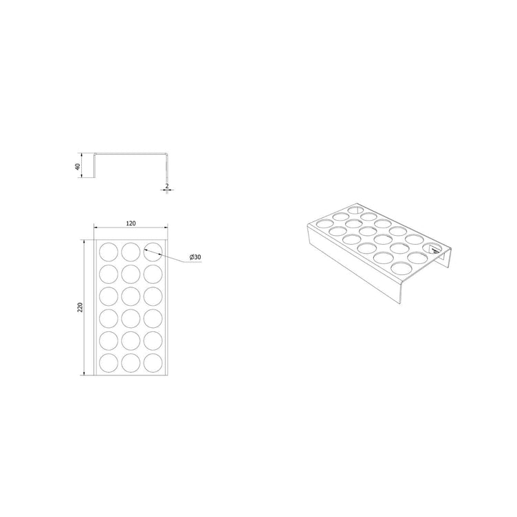 VikingBad MIE Skuffeinnredning - Sminkeholder 12cm