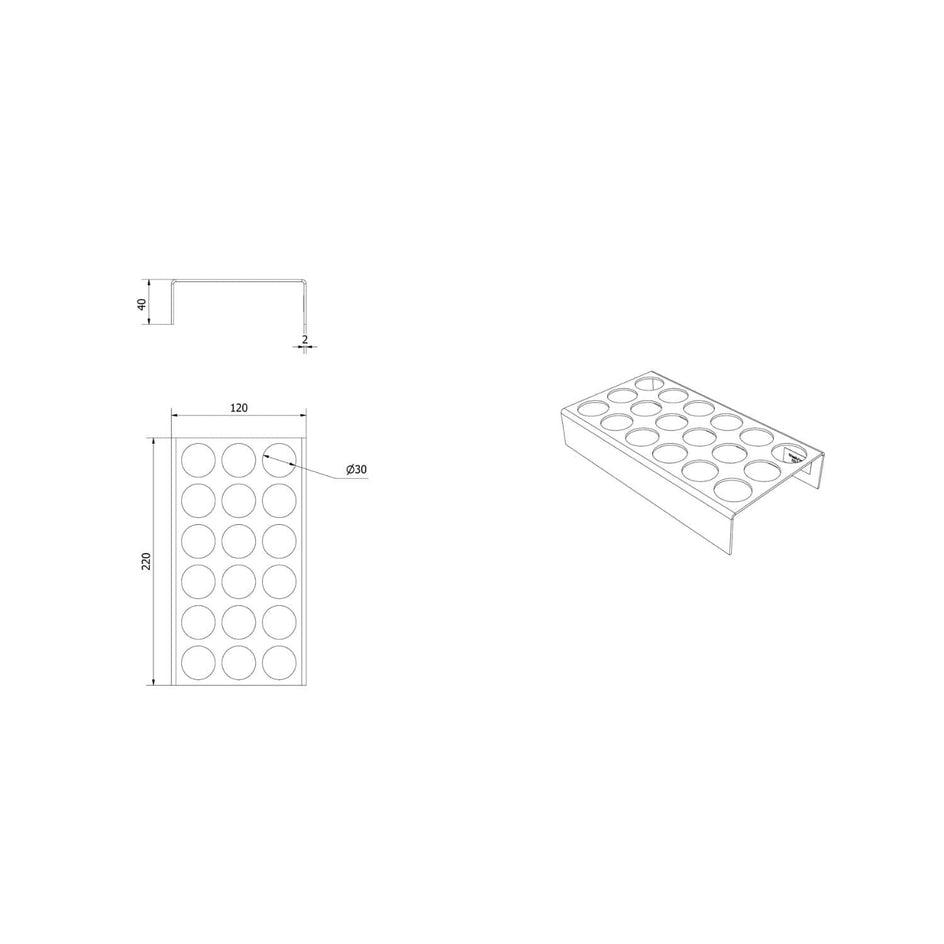 VikingBad MIE Skuffeinnredning - Sminkeholder 12cm Svart matt VikingBad Tilbehør baderomsinnredning VB-022165-02