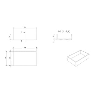 VikingBad MIE Skuffeinnredning - Utsparing 13,8cm