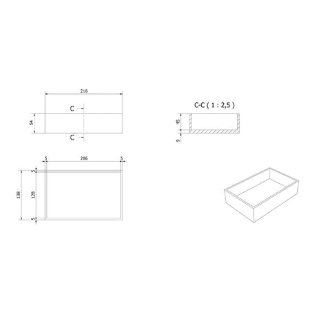 Vikingbad MIE Skuffeinnredning - Utsparing 13,8cm