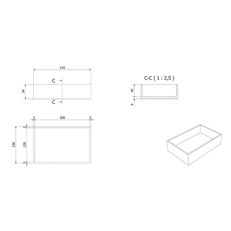 Vikingbad MIE Skuffeinnredning - Utsparing 13,8cm