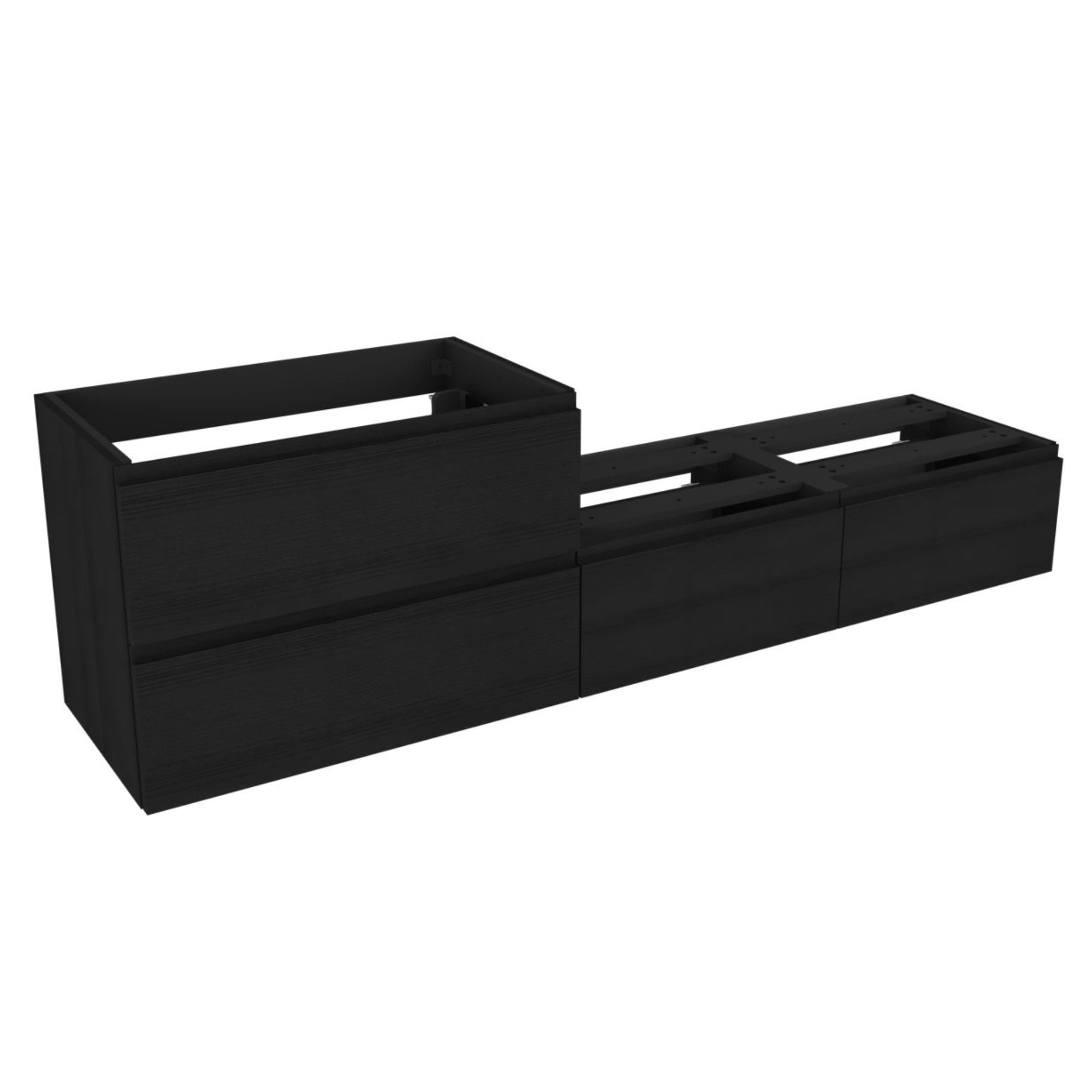 VikingBad Mie Smart fingergrep Servantskap Svart eik / 200cm VikingBad Servantskap VB-116195