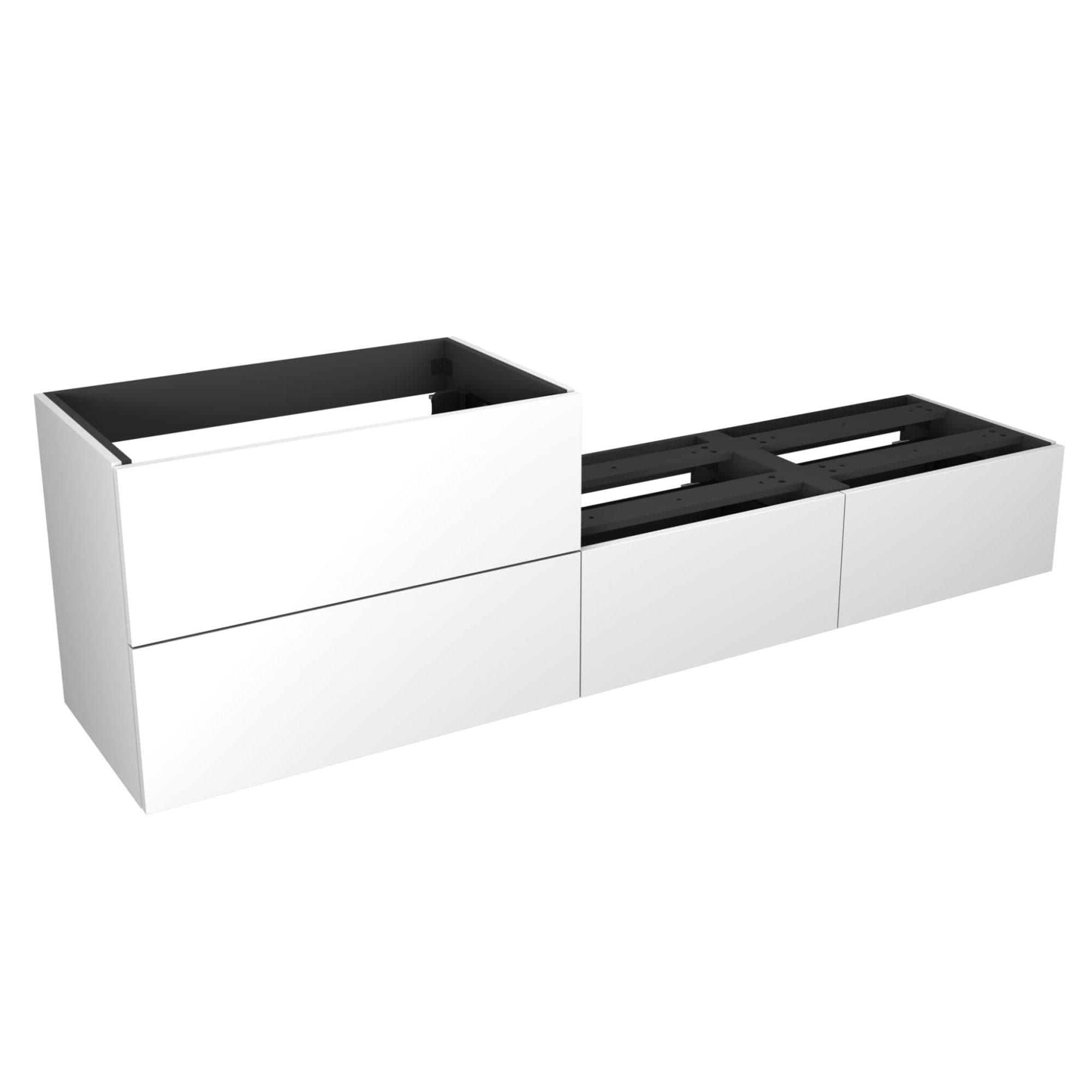 VikingBad Mie Smart Slett Servantskap 200 cm Hvit / 200cm VikingBad Servantskap VB-116197