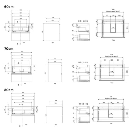 VikingBad MIE STAV Servantskap B60-200cm