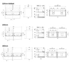 VikingBad MIE STAV Servantskap B60-200cm