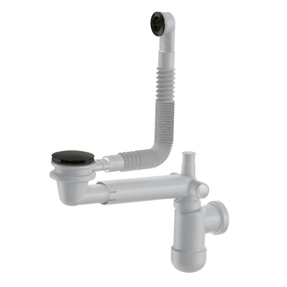 VikingBad Mie Vannlås 40/32mm & Pop-up PRELOC 420 Børstet svart VikingBad Vannlås VB-117840