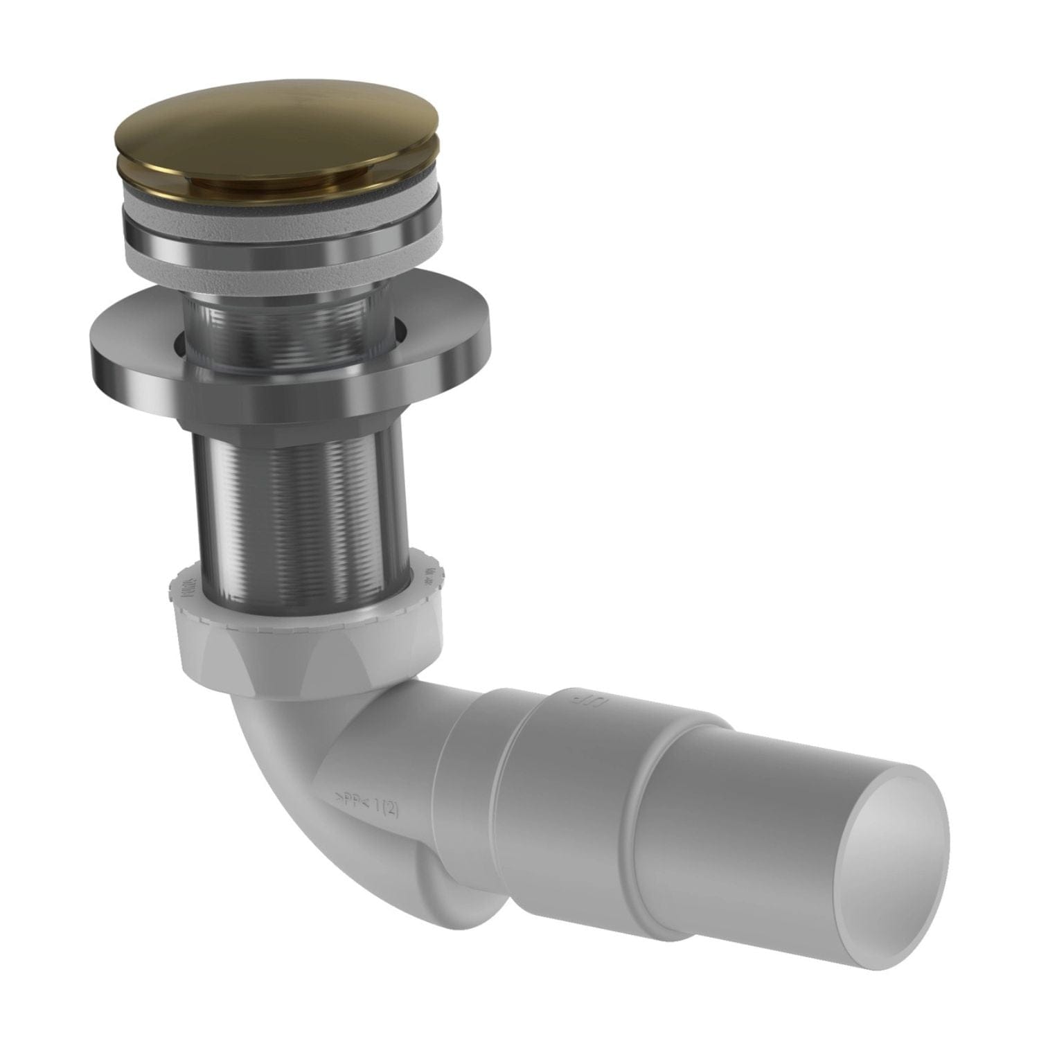 VikingBad MIE Vannlås PUM 40mm & Pop-up Børstet messing VikingBad Vannlås VB-118478