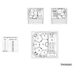 VikingBad Morild Utendørs Spa Sterling Silver/Grå - FRP lokk og bluetooth stereo