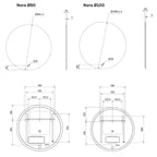 VikingBad Nora Speil med LED Lys