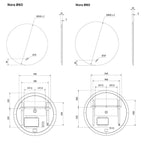 VikingBad Nora Speil med LED Lys