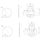 VikingBad Oda Rundt Speil med LED Lys