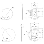 VikingBad Oda Rundt Speil med LED Lys