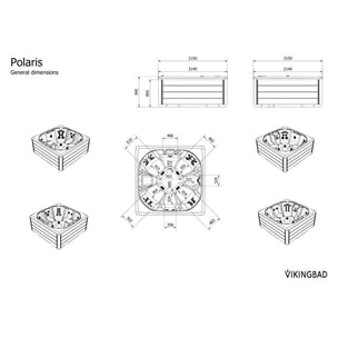 VikingBad POLARIS Utendørs massasjebad