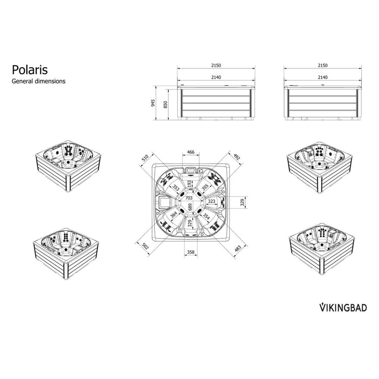 VikingBad POLARIS Utendørs massasjebad