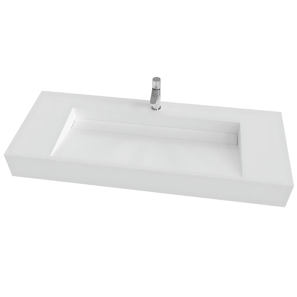 VikingBad Servant vegghengt MIO - Mål: B(60/90/120)xH46xD14 cm Hvit matt / 120cm VikingBad Baderomsservant VB-116547