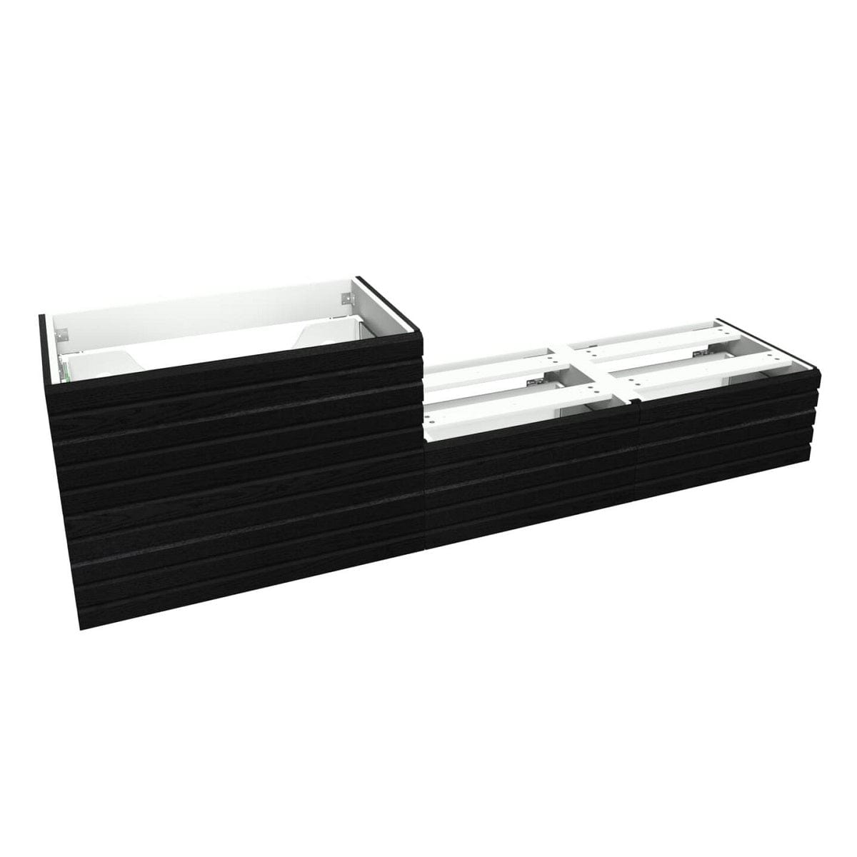 VikingBad Servantskap stav MIE DEMI - Mål: B200x46x57 cm Svart Eik / 200cm VikingBad Servantskap VB-116204