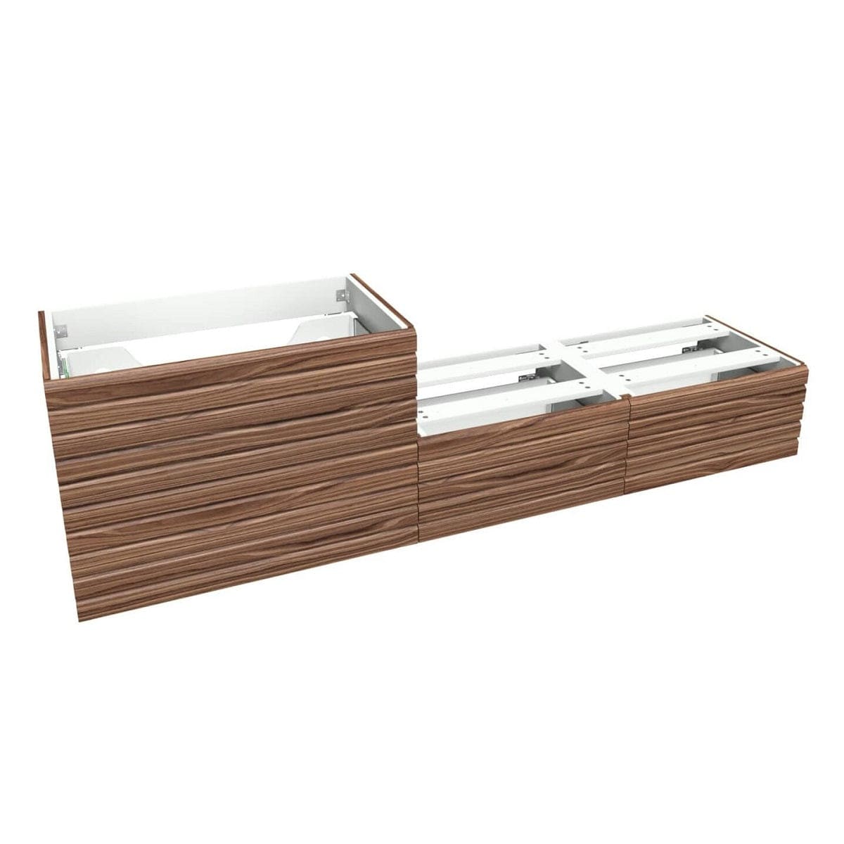 VikingBad Servantskap stav MIE DEMI - Mål: B200x46x57 cm Valnøtt / 200cm VikingBad Servantskap VB-116203