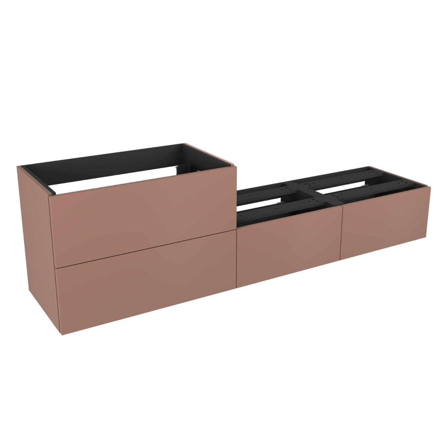 VikingBad Servantskap trend MIE DEMI Mål: B200xH46xD29 cm Terracotta / 200cm VikingBad Servantskap VB-116206