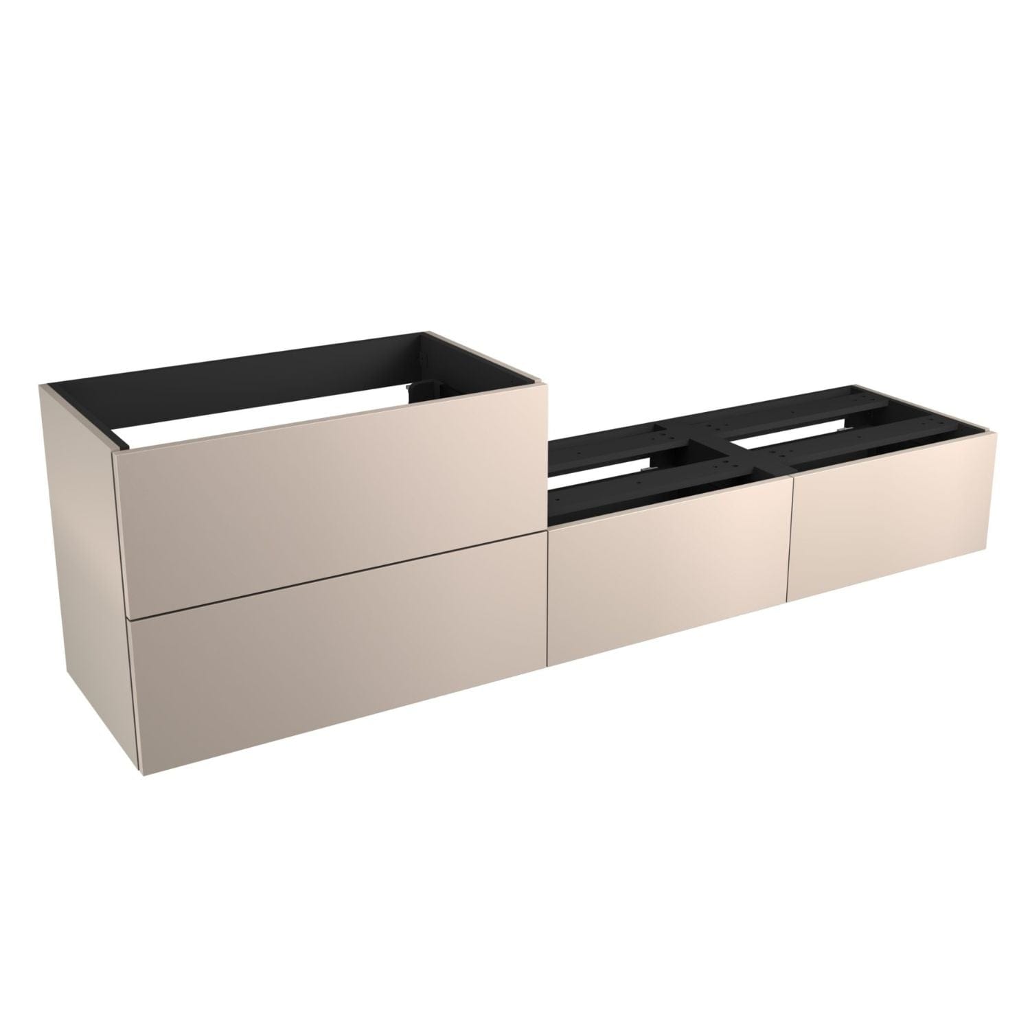 VikingBad Servantskap trend MIE DEMI Mål: B200xH46xD29 cm Varm beige / 200cm VikingBad Servantskap VB-116624