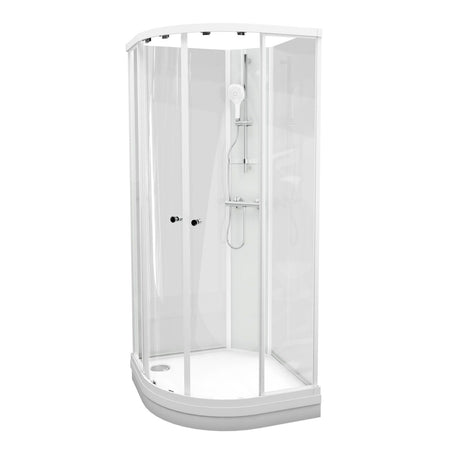 VikingBad Sofia Dusjkabinett Buet H210cm, Klare Bakvegger