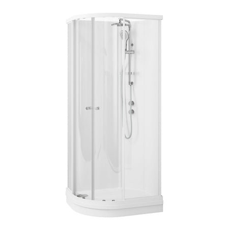 VikingBad Sofia Dusjkabinett Buet H210cm, Klare Bakvegger