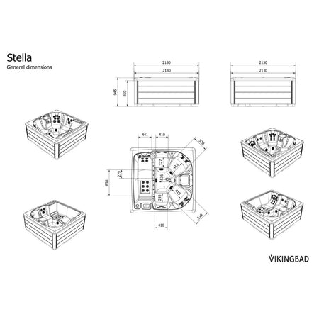 VikingBad STELLA Utendørs massasjebad