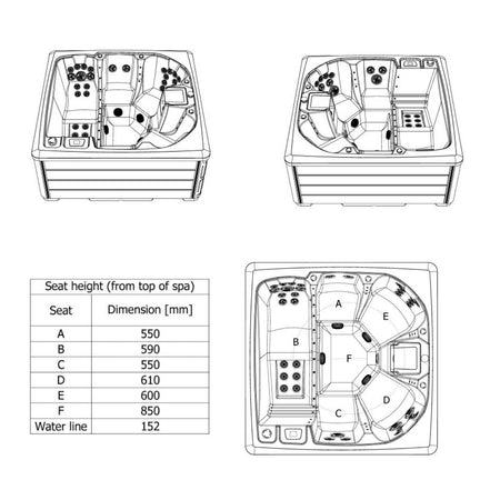 VikingBad STELLA Utendørs massasjebad