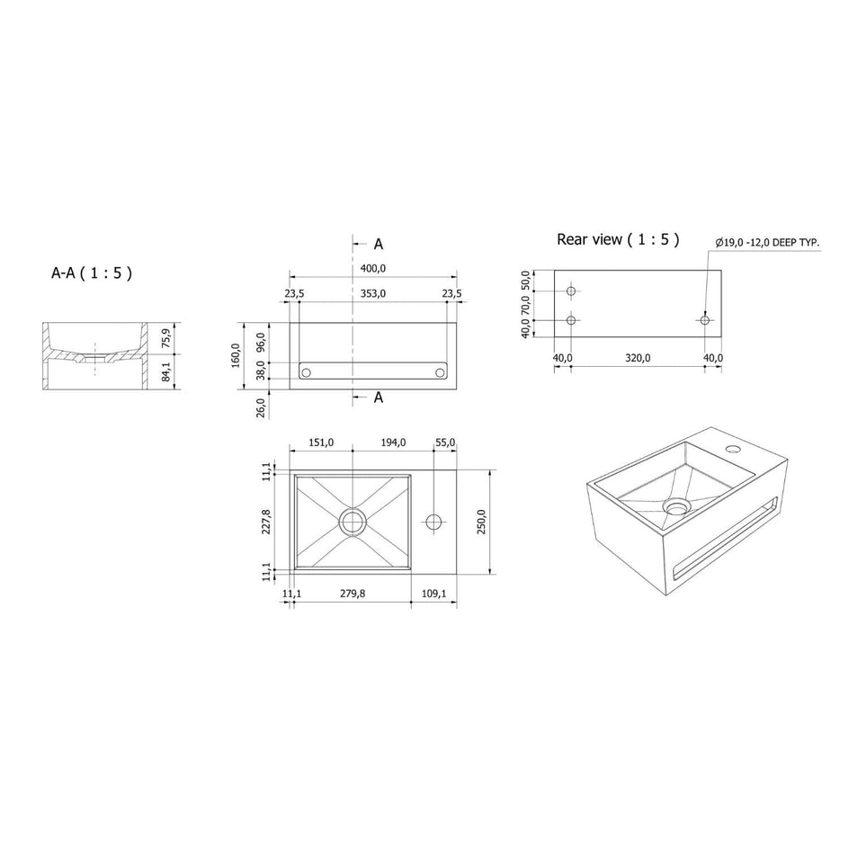 VikingBad Tale Vegghengt Baderomsservant VikingBad Baderomsservant
