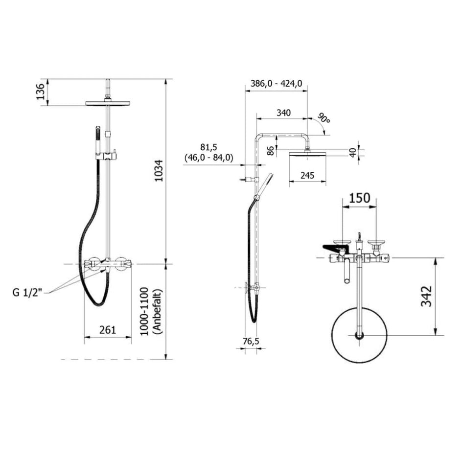VikingBad TIRIL Rainshower Ø25cm Krom VikingBad Takdusj VB-017566-01