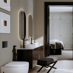 VikingBad Vida Ovalt  Speil med LED lys