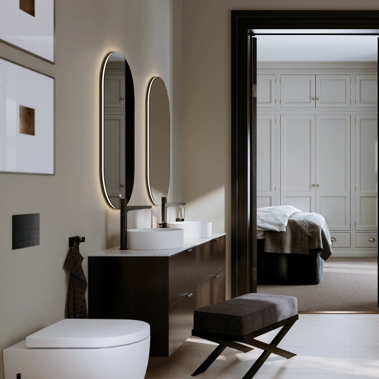 Vikingbad Vida Ovalt  Speil med LED lys