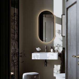 VikingBad Vida Ovalt  Speil med LED lys