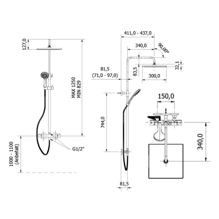 Vikingbad Vilde Rainshower Rett