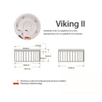 VikingSpa Viking II Perlehvit/Grått - Grått FRP lokk, LED & rustfri dyser