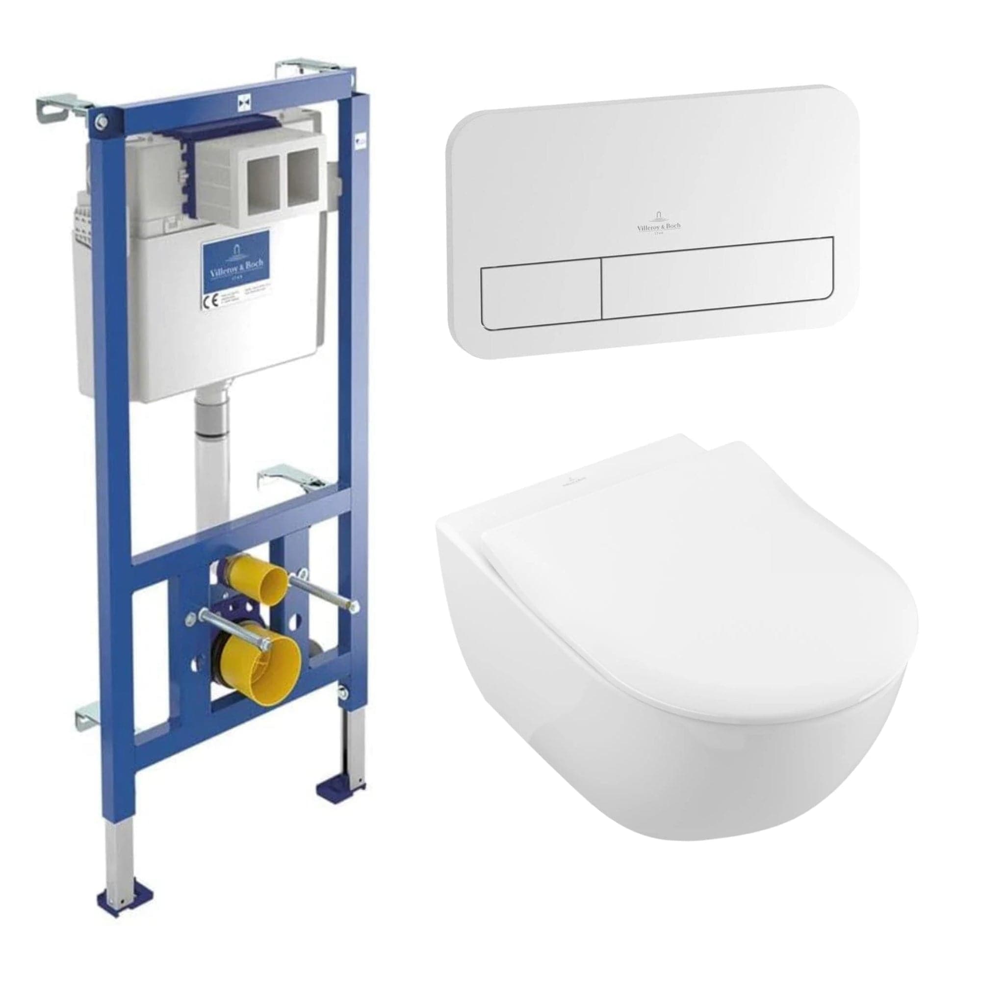 Villeroy & Boch Subway 2.0 Toalettpakke Hvit Villeroy & Boch Toalettpakker