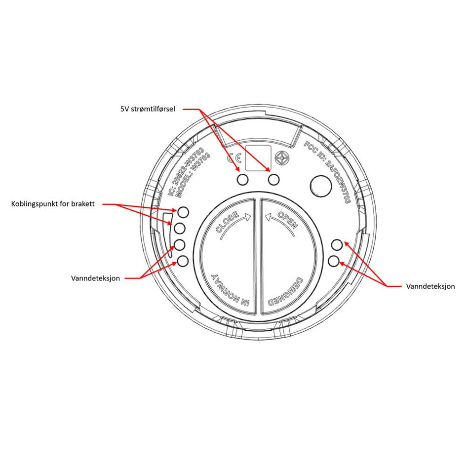 Waterguard+ Vannsensor Med luftfuktighet og temperatur Waterguard Lekkasjestopper GRO-5648875