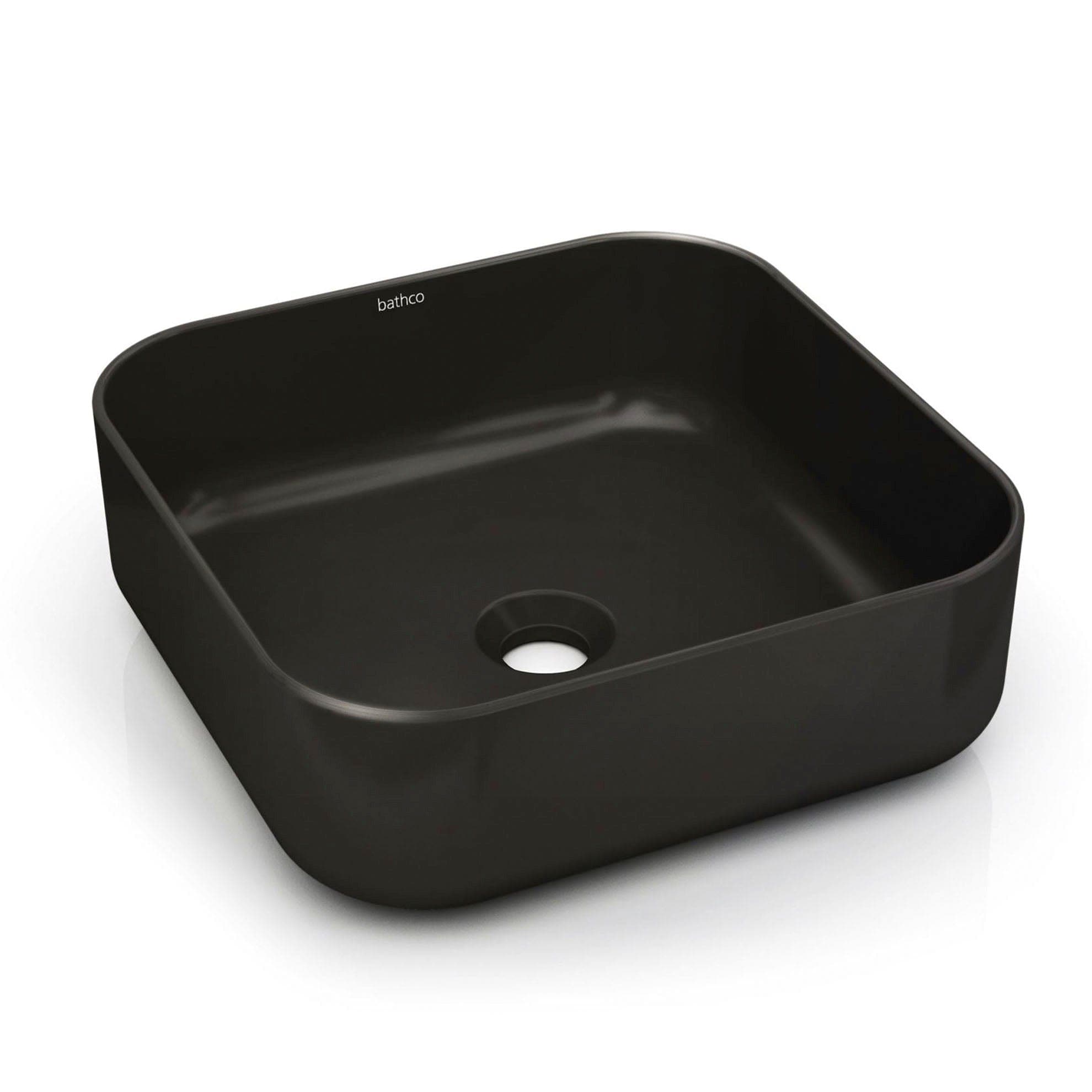 Bathco Dinan Bolleservant B38,5xD38,5cm - porselen Svart matt Bathco Bolleservant KO-4152