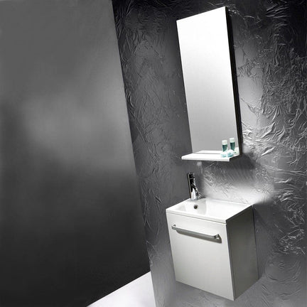 Bathco Niza Møbelpakke - servantskap, servant og speil Hvit høyglans / 44cm Bathco Møbelpakke bad KO-9901BL