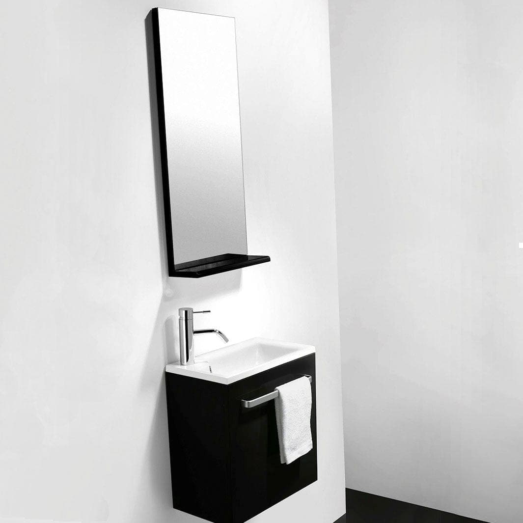 Bathco Niza Møbelpakke - servantskap, servant og speil Svart matt / 44cm Bathco Møbelpakke bad KO-9901NE