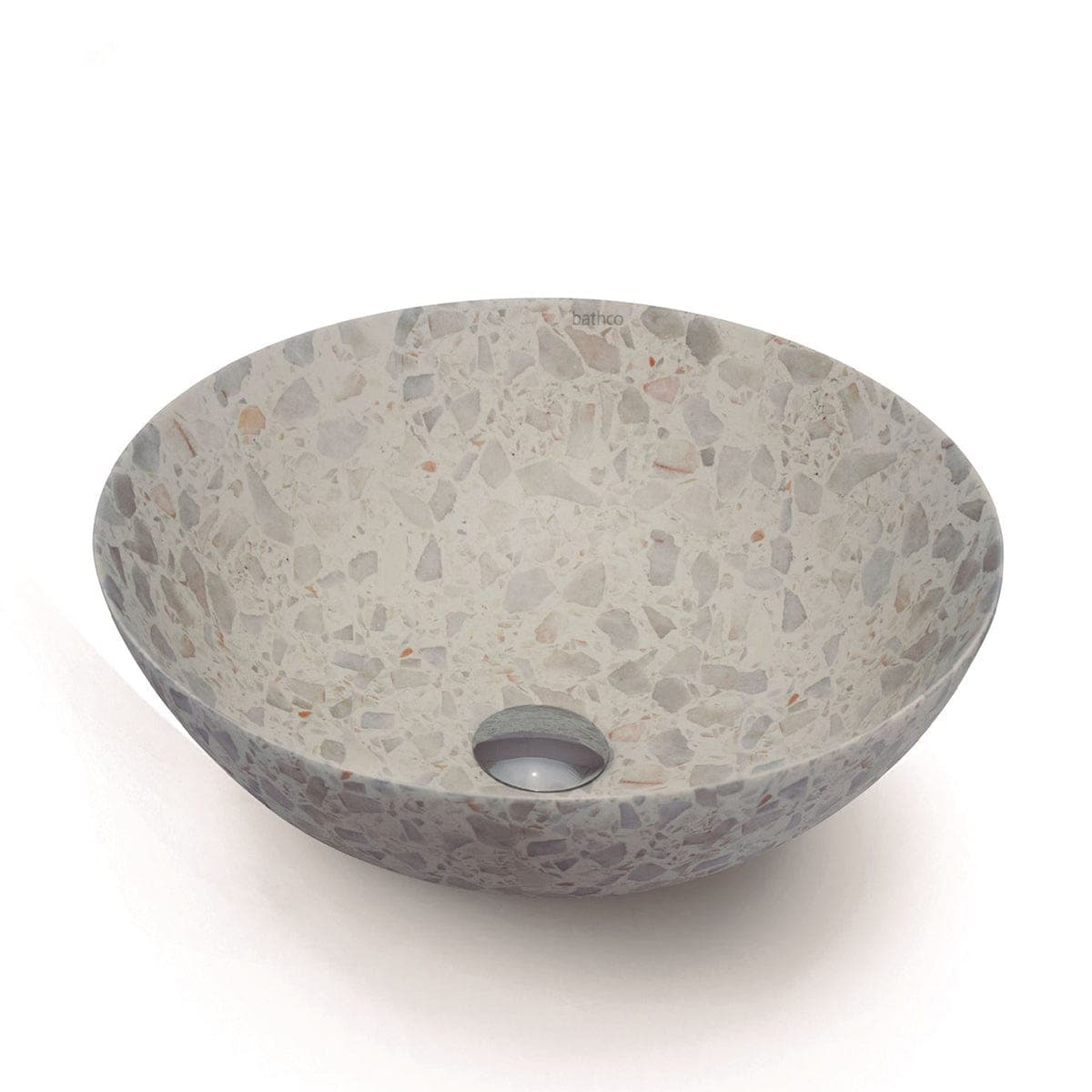 Bathco Terrazo One Bolleservant Ø40cm - porselen Grå Bathco Bolleservant KO-00419