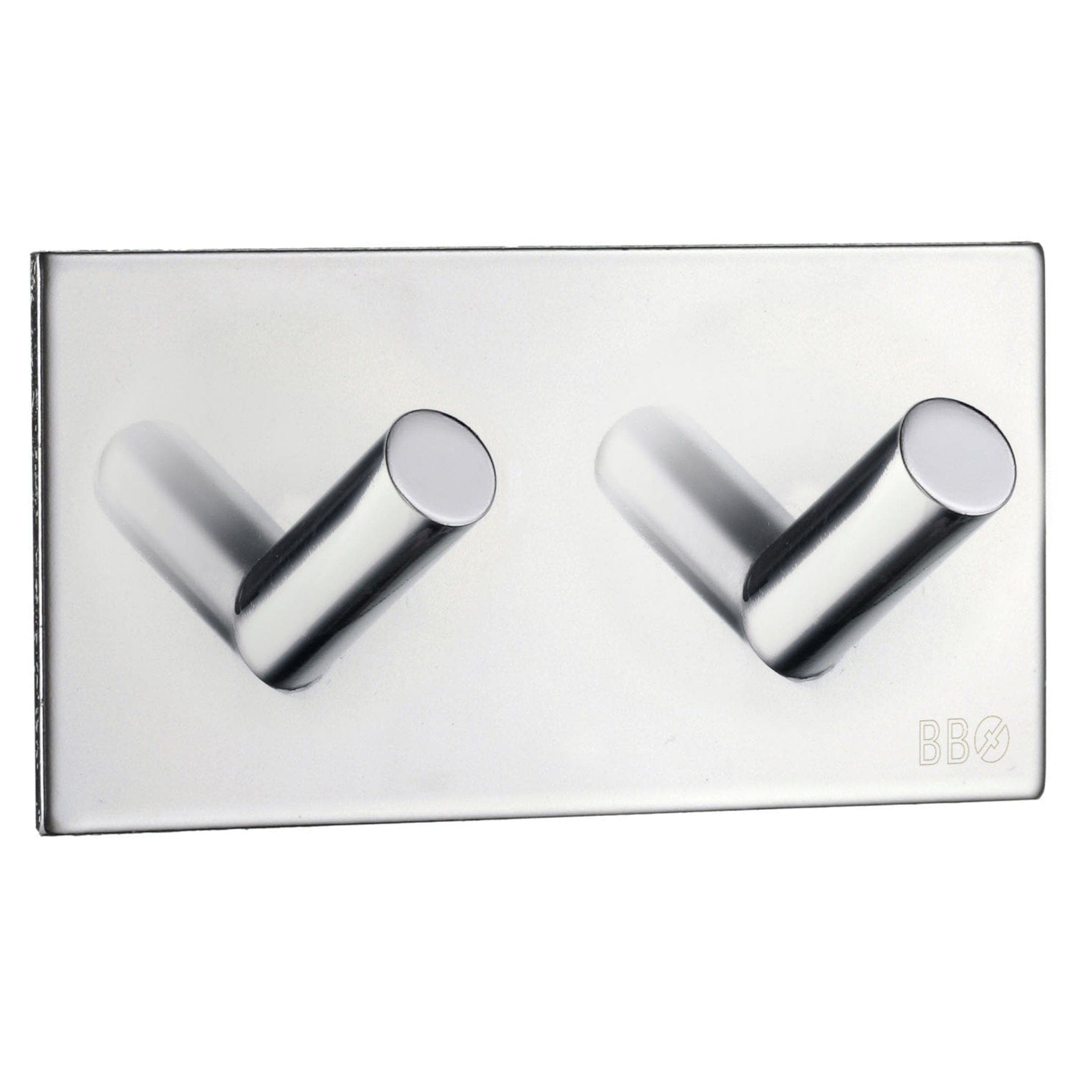 Beslagsboden Dobbel Krok 1093 - selvklebende Krom Beslagsboden Knagger SM-BK1093