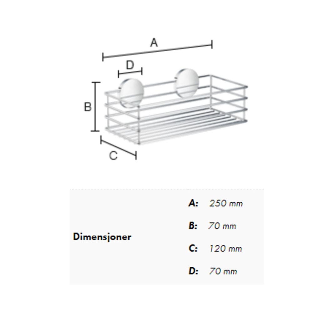 Beslagsboden Selvklebende Dusjkurv | Dusjtilbehør - Bad.no