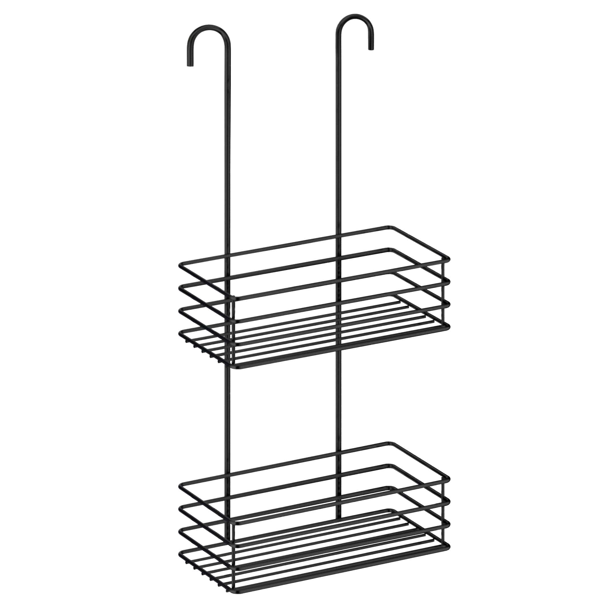 Beslagsboden dusjkurv i 2 plan for dusjblandebatteri 1215 Svart matt Beslagsboden Dusjhylle SM-BB1215