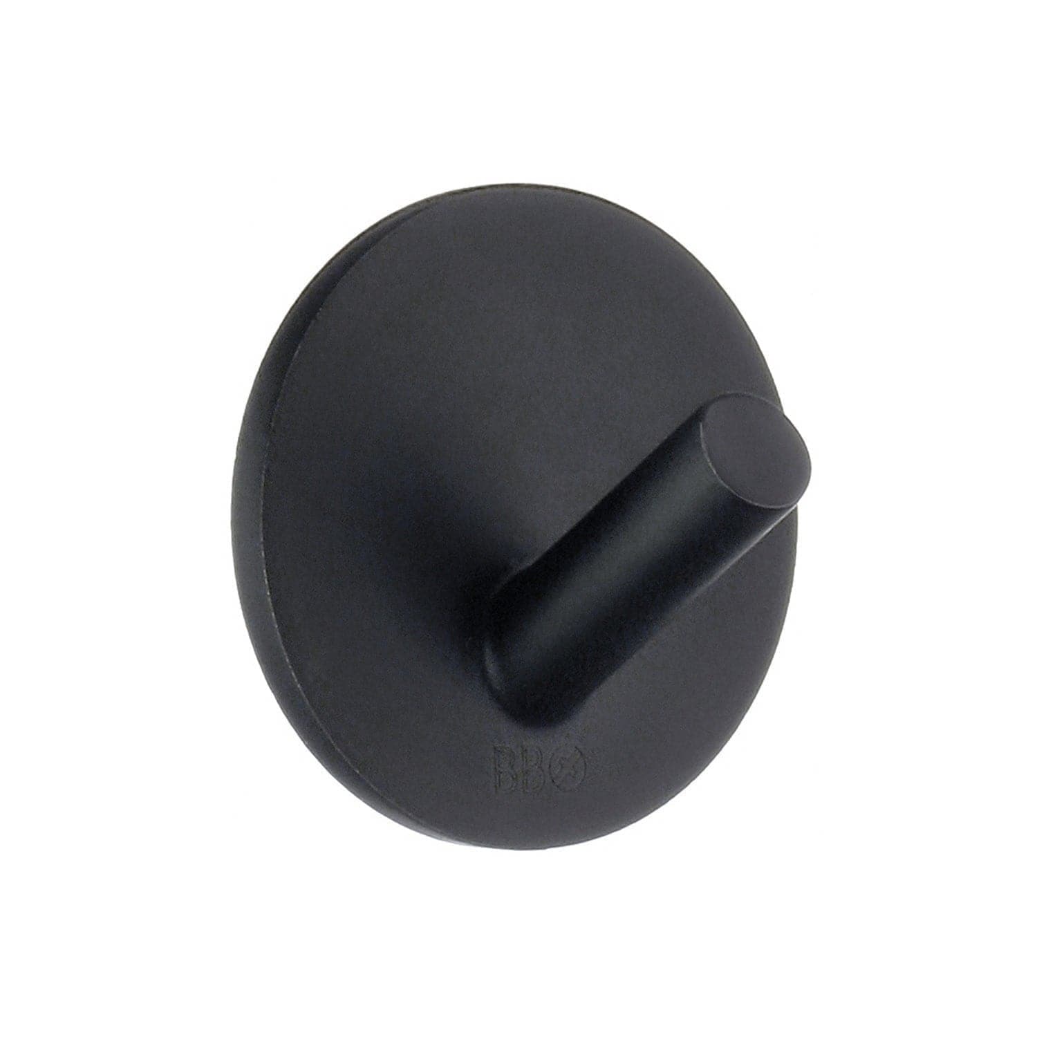 Beslagsboden Enkel Krok 1080/4 - selvklebende Svart matt Beslagsboden Knagger SM-BB1080/4